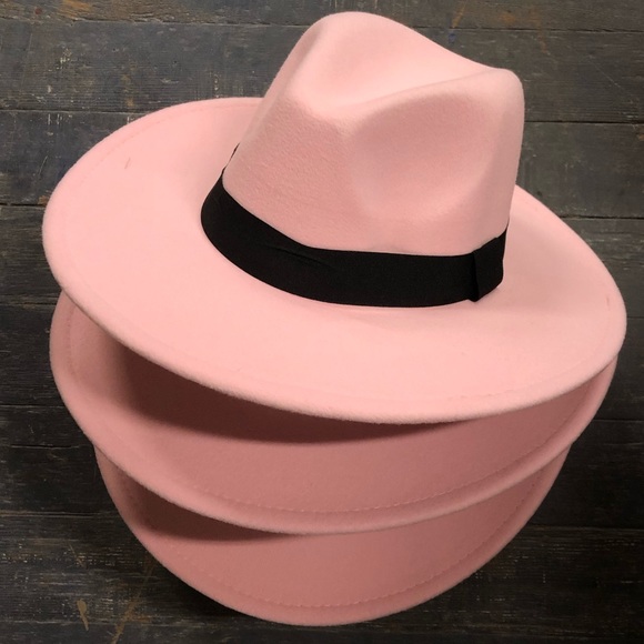 Wide brim pink Fedora - Picture 9 of 9